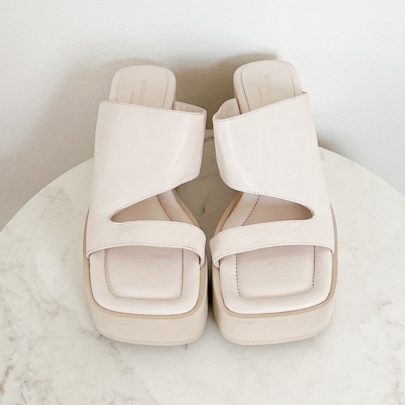 NEW PALOMA BARCELO Laxyla Platform Wedge Sandals Glacial Size 40 EU 10 US - Picture 4 of 8